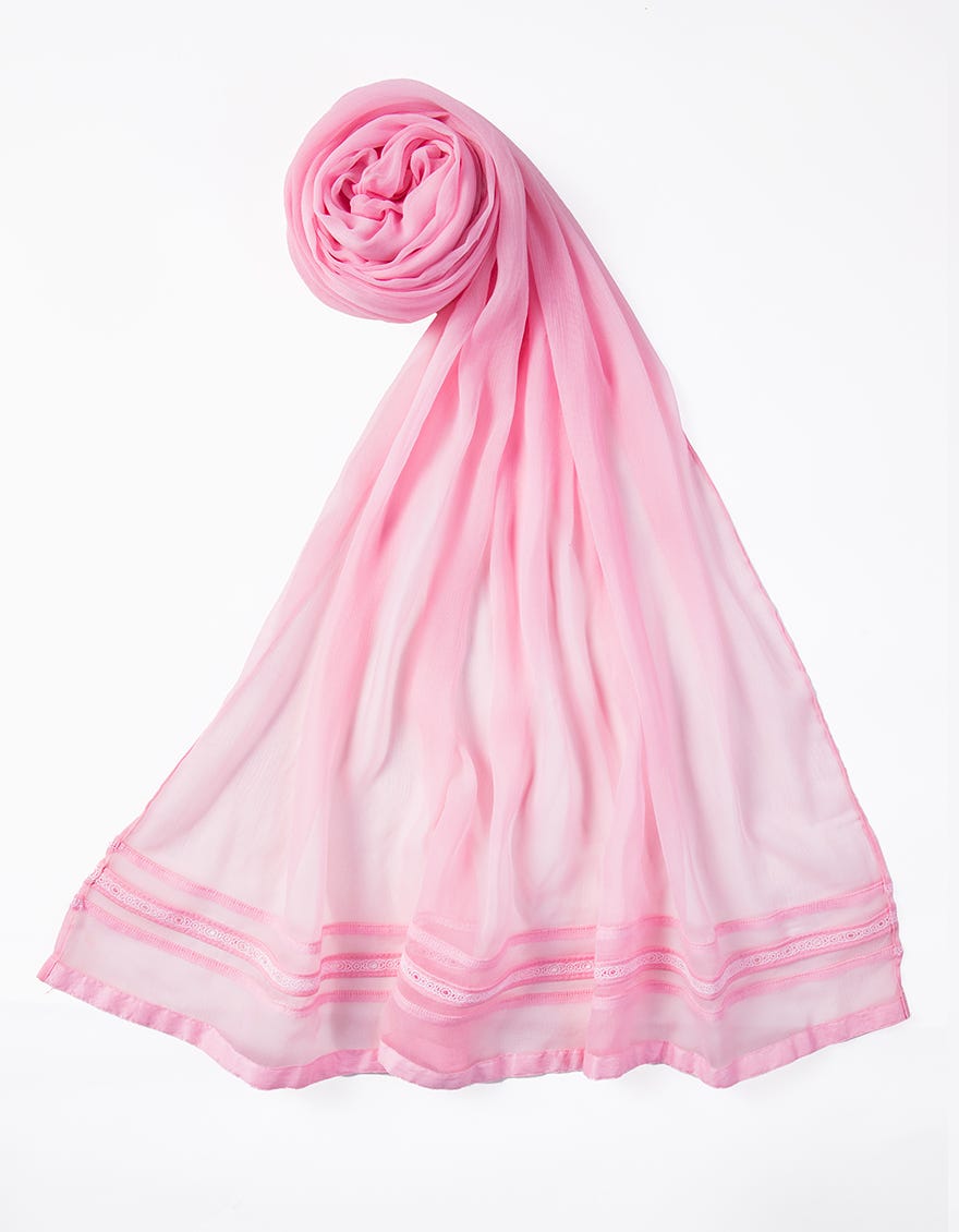 PINK IMPURE CHIFFON DUPATTA