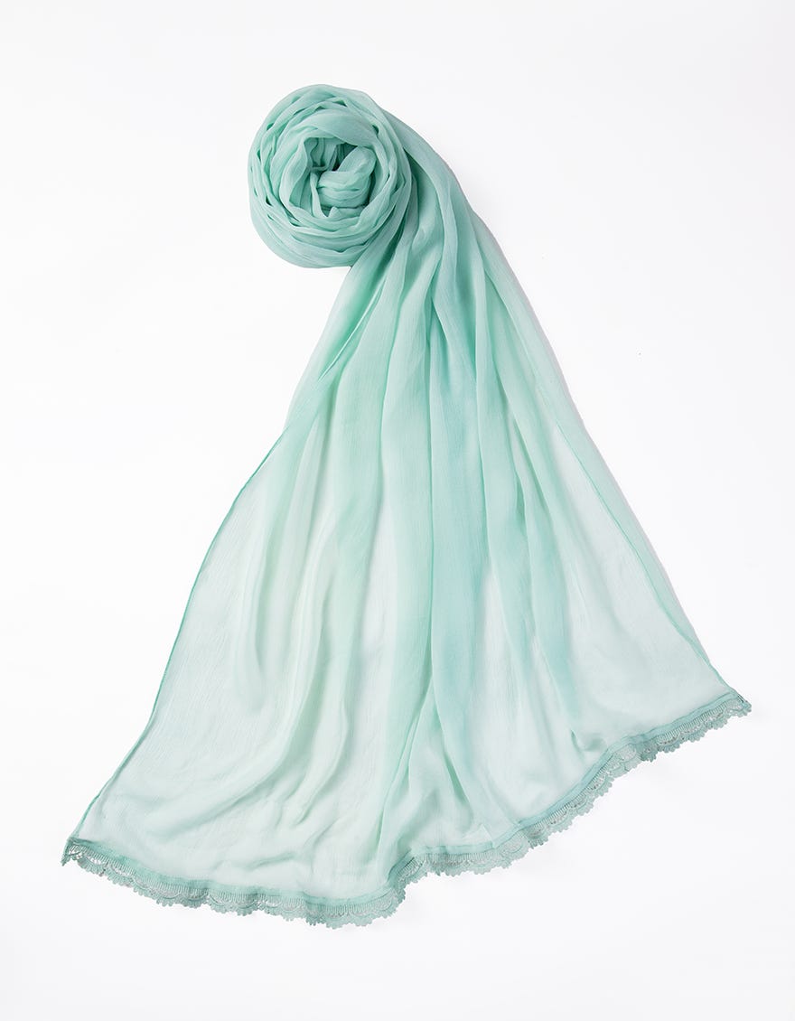 GREEN IMPURE CHIFFON DUPATTA