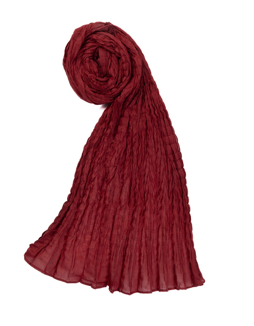 RED LAWN BASIC CRUSH DUPATTA