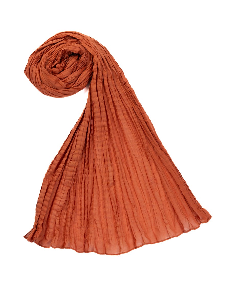 ORANGE LAWN BASIC CRUSH DUPATTA