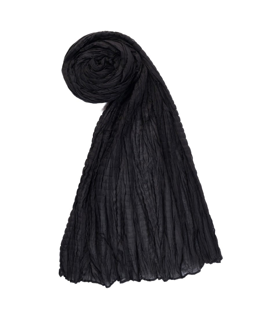 BLACK LAWN BASIC CRUSH DUPATTA
