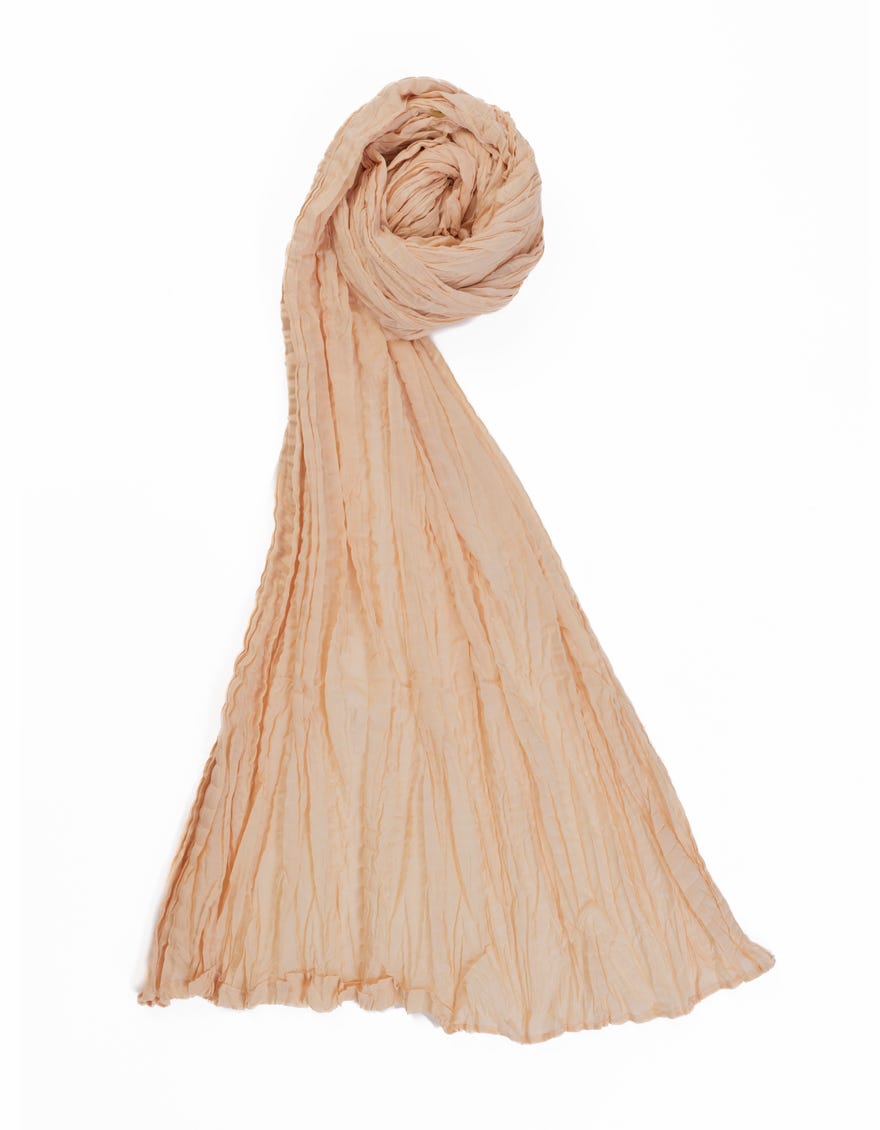 CREAM LAWN BASIC CRUSH DUPATTA