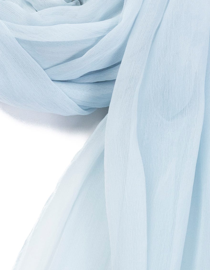 BLUE IMPURE CHIFFON BASIC DUPATTA