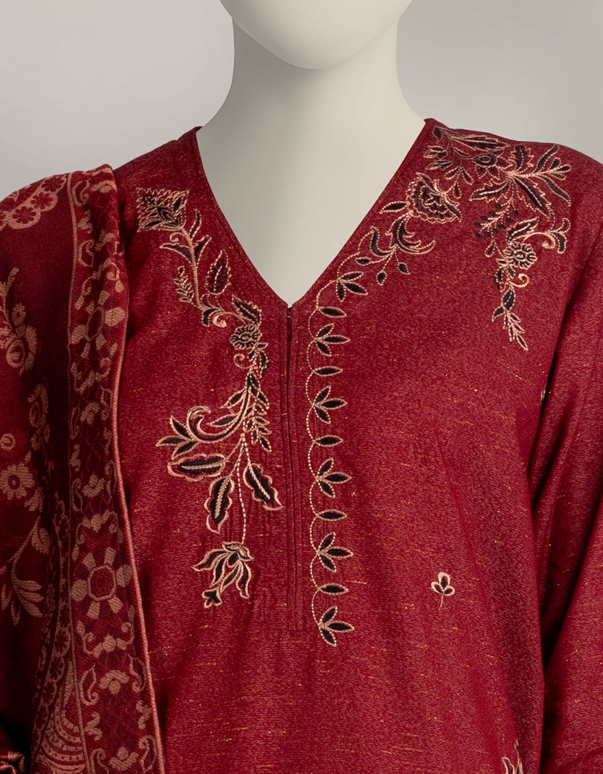 maroon-karandi-embroidered-stitched-3pc-jls25326s