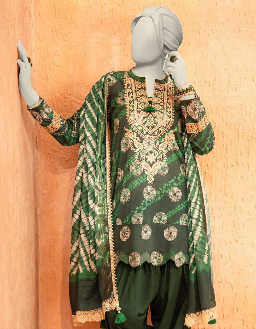 GREEN LAWN EMBROIDERED UNSTITCHED 3PC