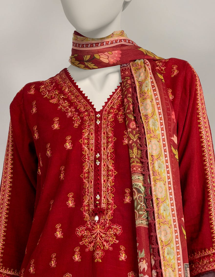 maroon-khaddar-embroidered-3pc-stitched-jls25350s