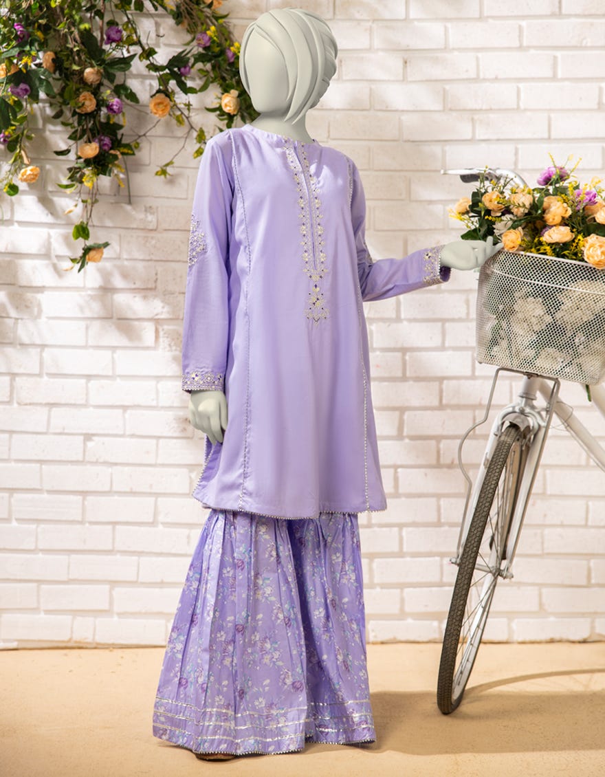 LILAC LAWN EMBROIDERED 2PC STITCHED