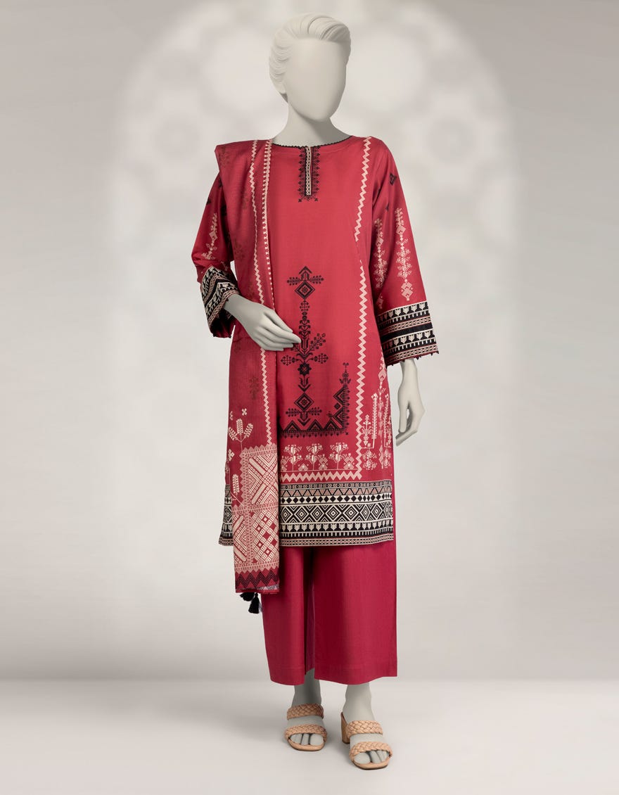 maroon-cambric-printed-3pc-stitched-jls25448s