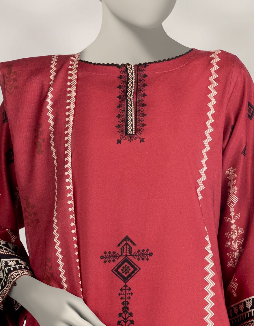 maroon-cambric-printed-3pc-stitched-jls25448s