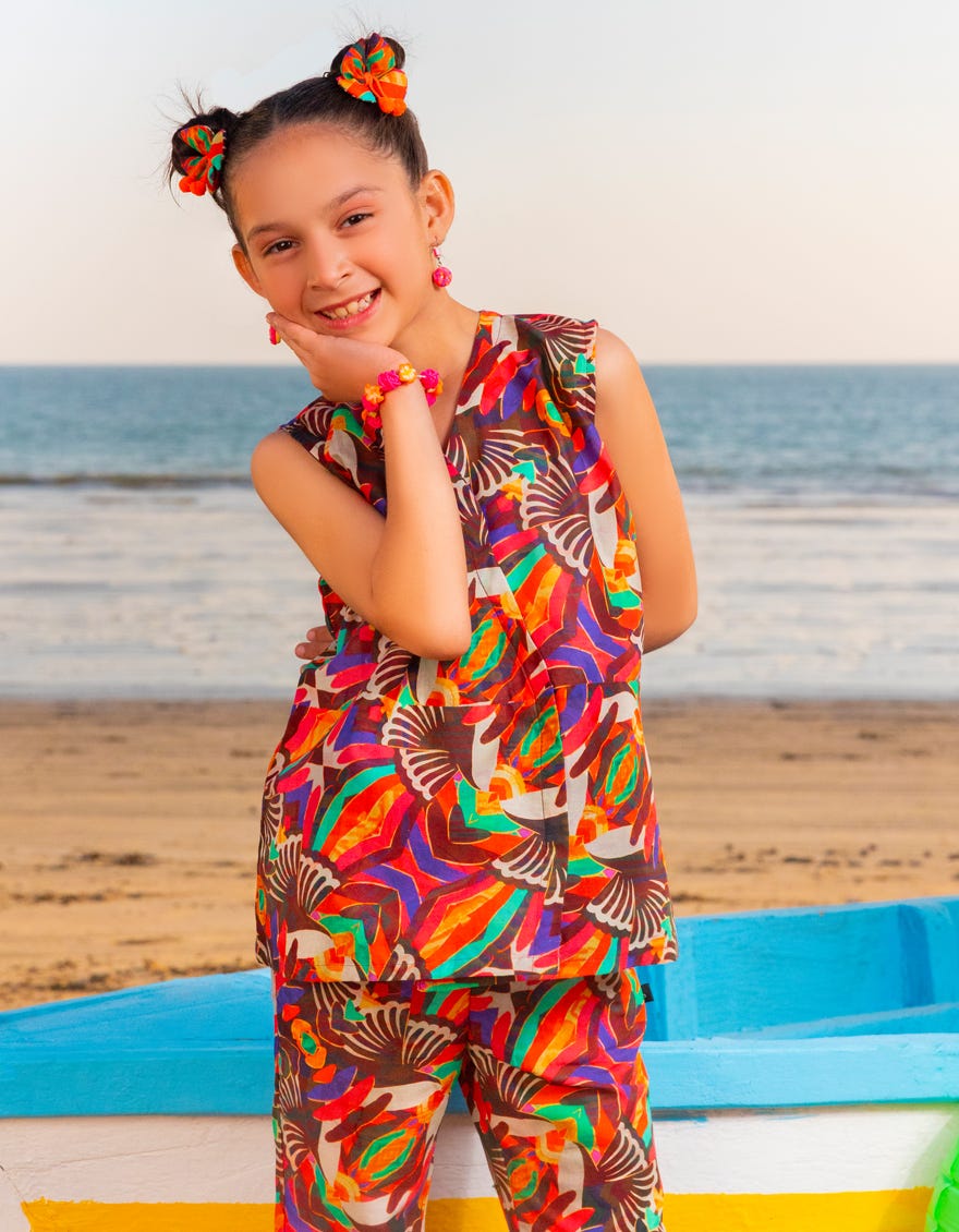 MULTICOLOR LAWN PRINTED 2PC | JGKL-S-JGST-25-5602