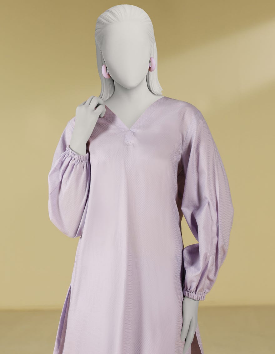 PURPLE DYED DOBBY 2PC STITCHED