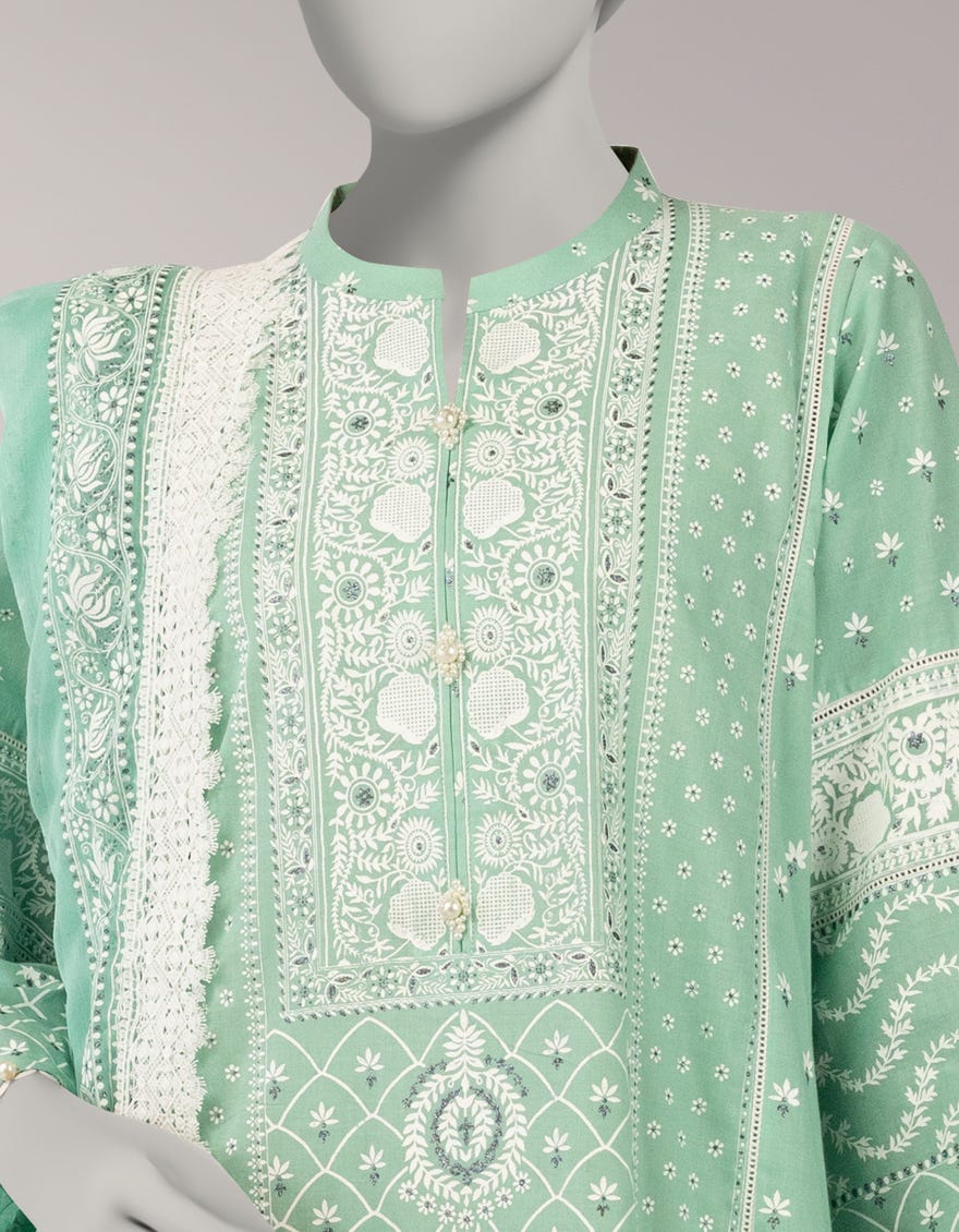 GREEN LAWN PASTE PRINTED UNSTITCHED 3PC