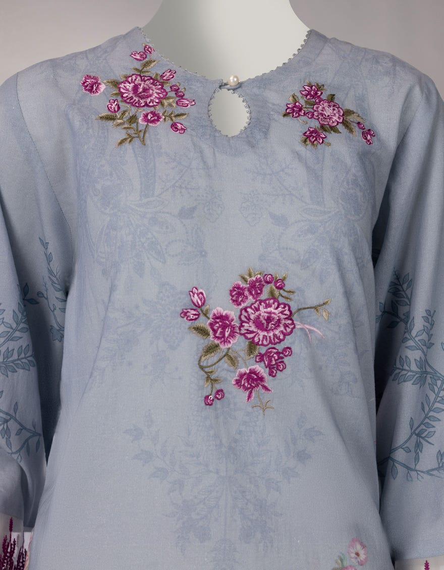 GREY LAWN EMBROIDERED UNSTITCHED 3PC