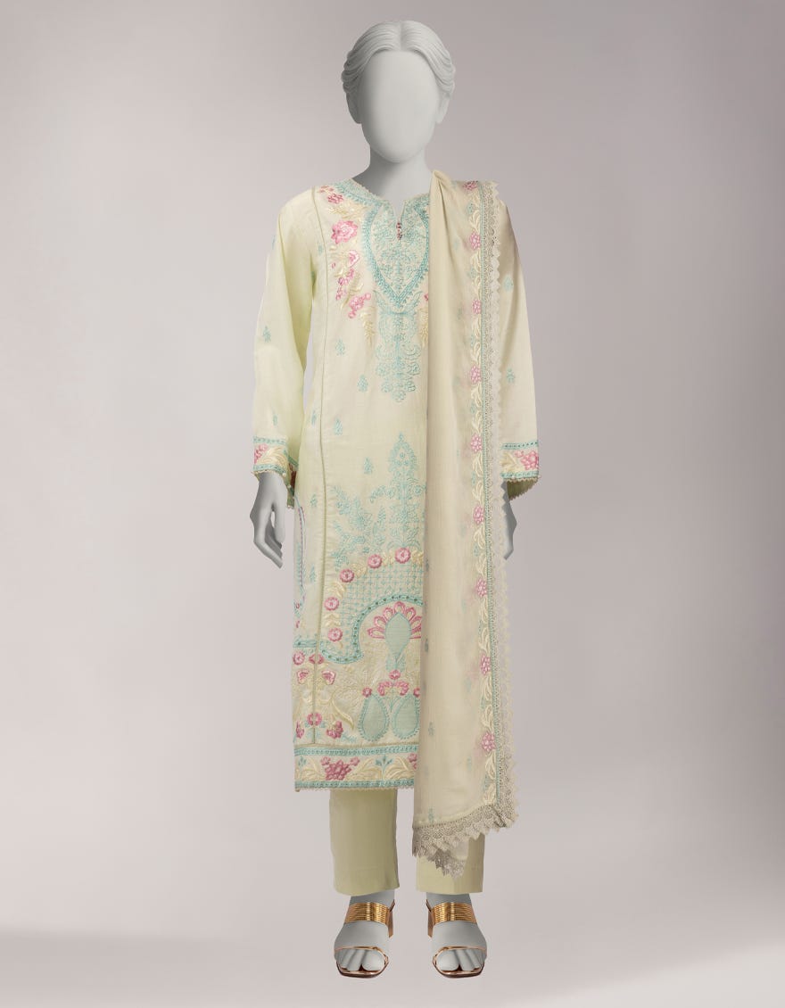 GREEN LAWN EMBROIDERED UNSTITCHED 3PC