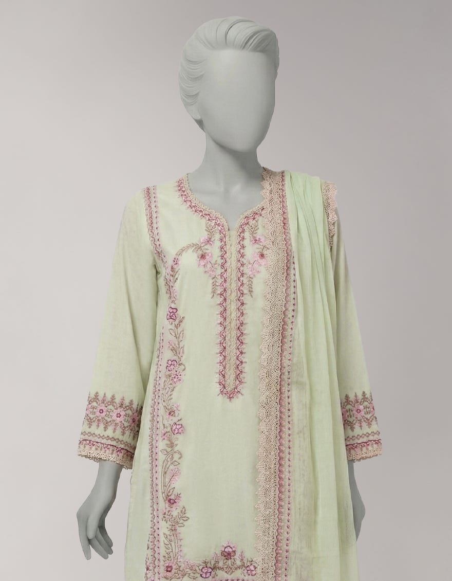 GREEN LAWN EMBROIDERED UNSTITCHED 3PC