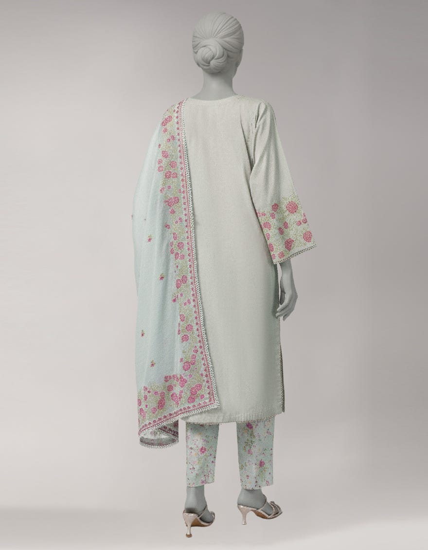 GREY LAWN EMBROIDERED UNSTITCHED 3PC
