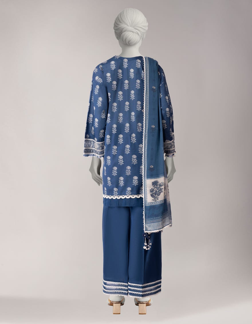 MULTICOLOR LAWN PRINTED UNSTITCHED 3PC