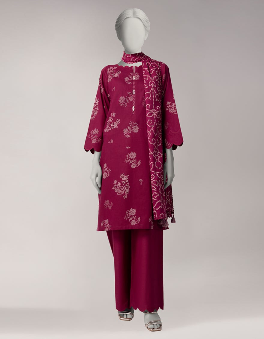 MULTICOLOR LAWN PRINTED UNSTITCHED 3PC