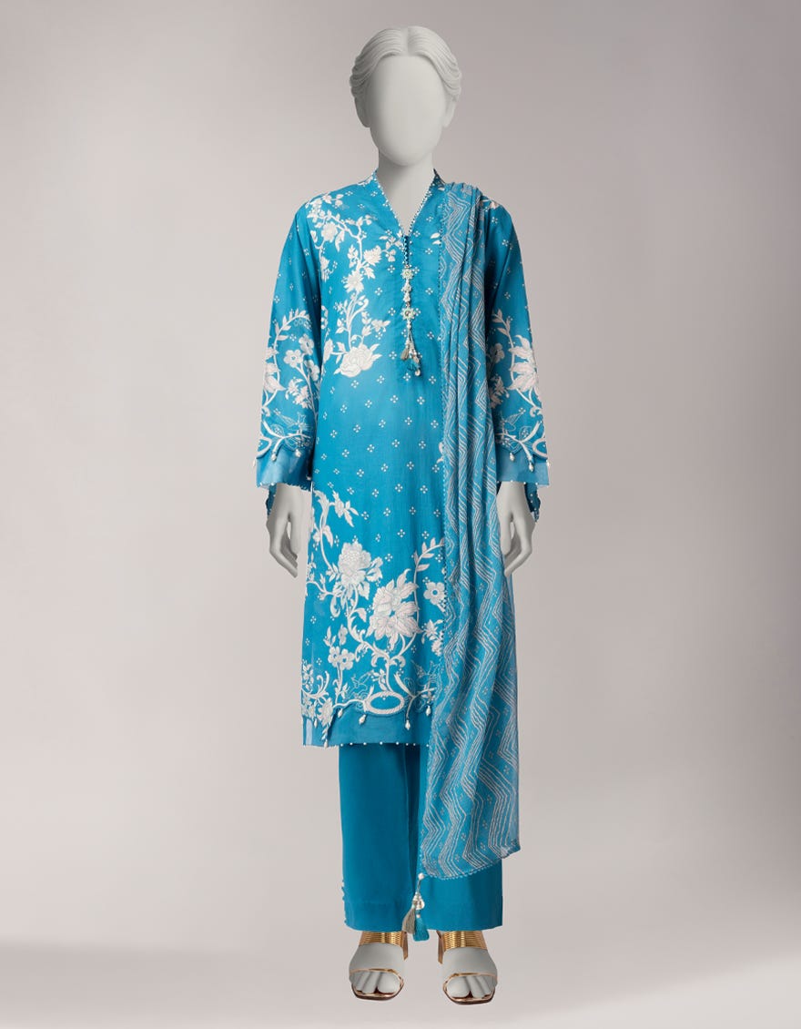 MULTICOLOR LAWN PRINTED 3PC UNSTITCHED