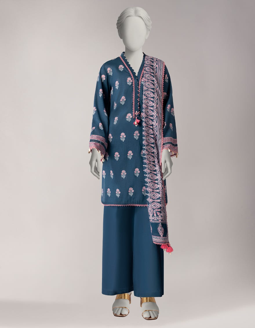 MULTICOLOR LAWN PRINTED UNSTITCHED 3PC