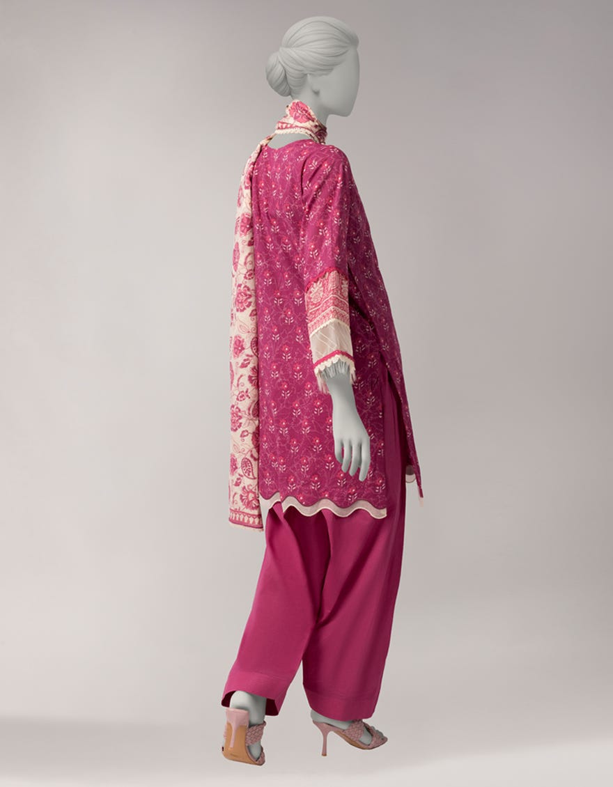 MULTICOLOR LAWN PRINTED UNSTITCHED 3PC