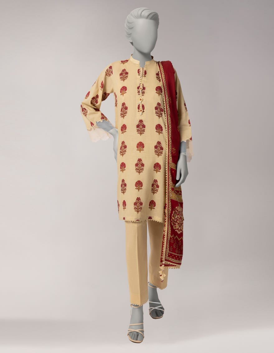 MULTICOLOR LAWN PRINTED UNSTITCHED 3PC