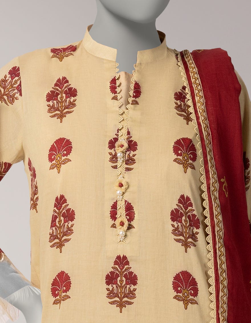 MULTICOLOR LAWN PRINTED UNSTITCHED 3PC