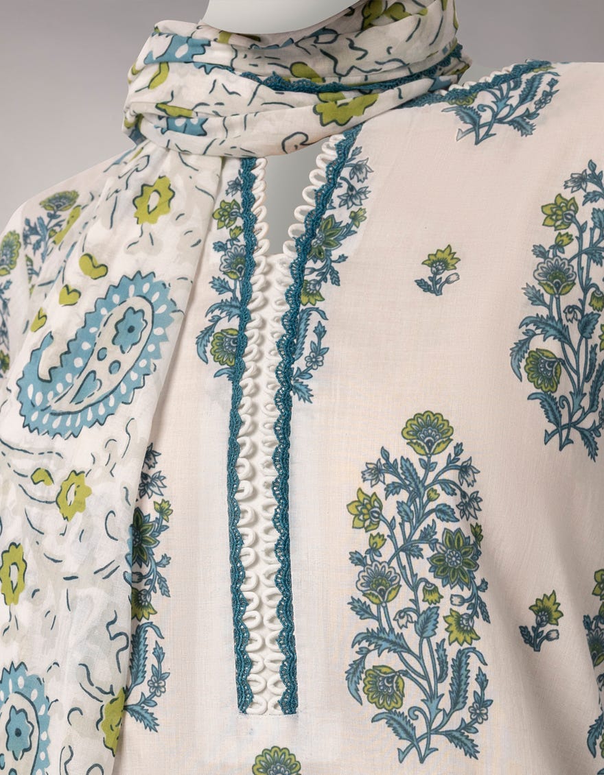 MULTICOLOR LAWN PRINTED UNSTITCHED 3PC