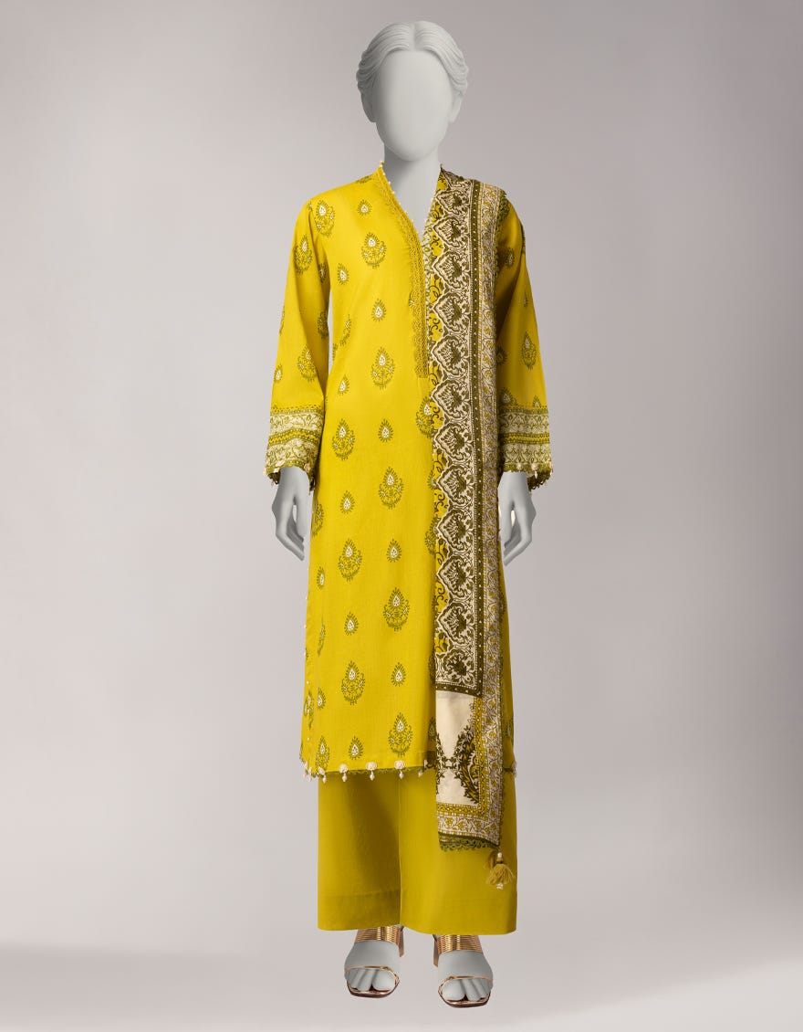 MULTICOLOR LAWN PRINTED UNSTITCHED 3PC