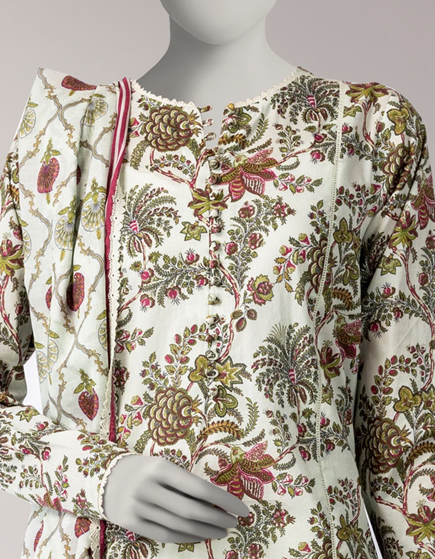 GREEN LAWN PRINTED UNSTITCHED 3PC