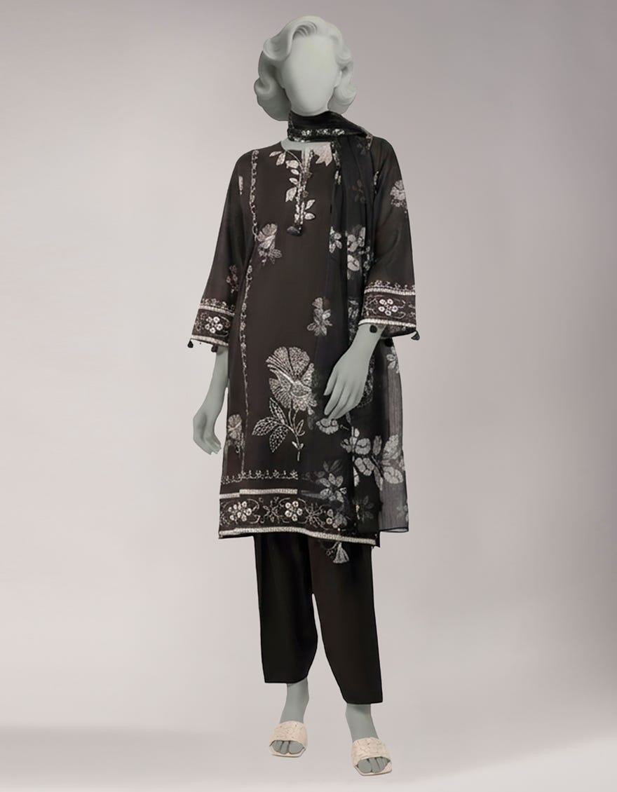 MULTICOLOR LAWN DIGITAL PRINTED UNSTITCHED 3PC