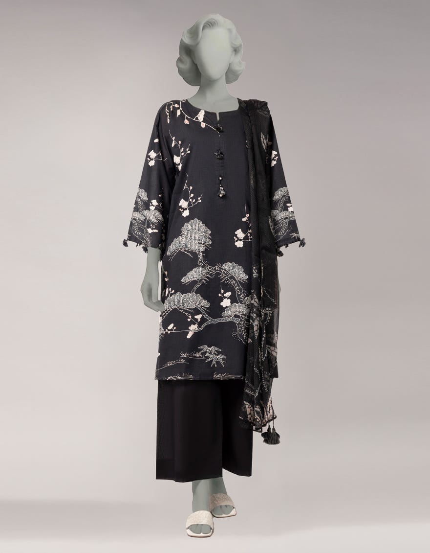 MULTICOLOR LAWN DIGITAL PRINTED UNSTITCHED 3PC