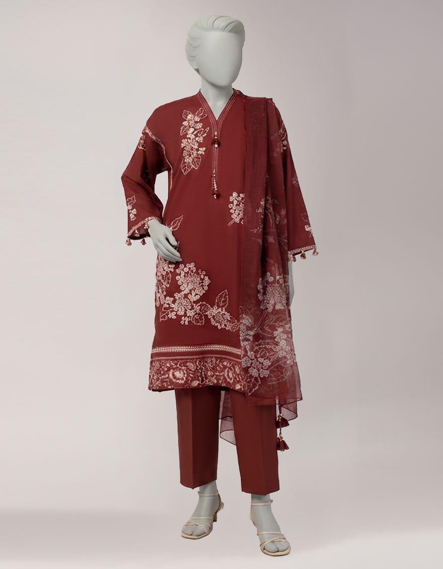 MULTICOLOR LAWN DIGITAL PRINTED UNSTITCHED 3PC