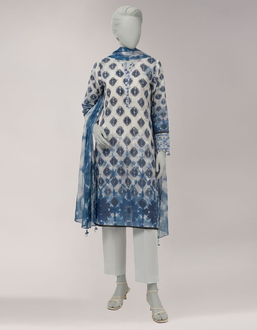 MULTICOLOR LAWN DIGITAL PRINTED UNSTITCHED 3PC