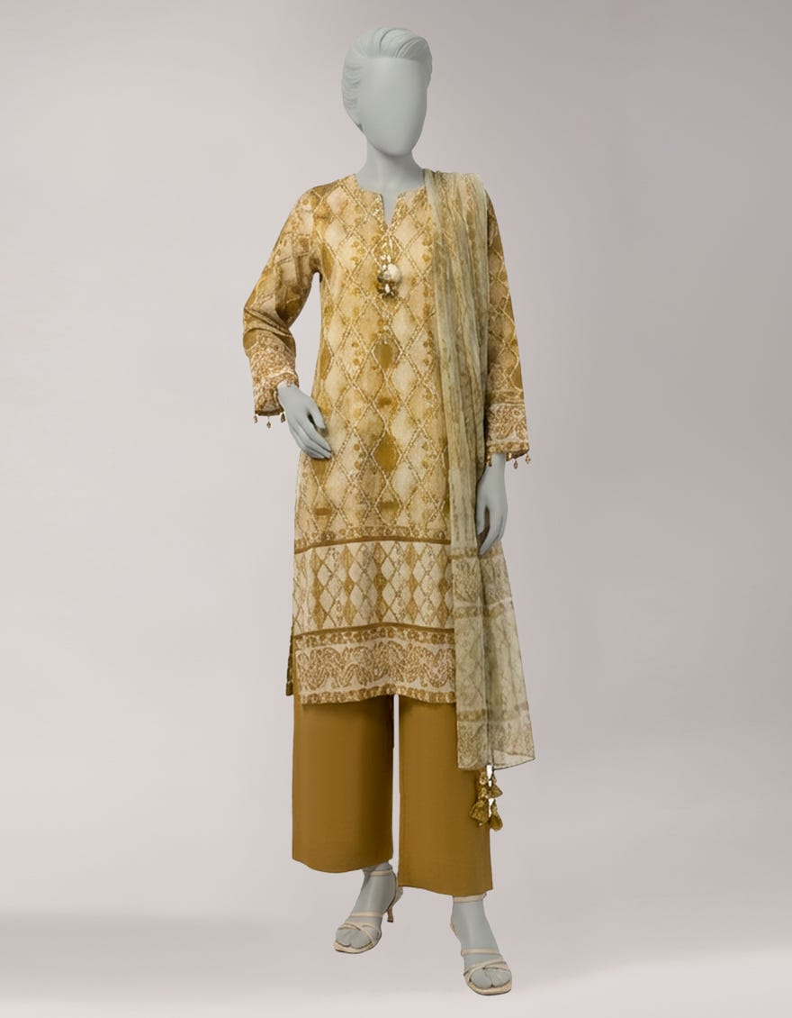 MULTICOLOR LAWN DIGITAL PRINTED UNSTITCHED 3PC