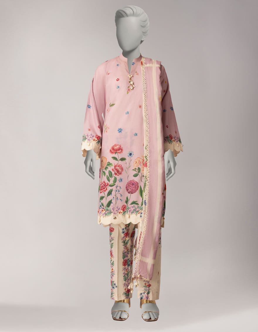 MULTICOLOR COTTON VISCOSE PRINTED UNSTITCHED 3PC