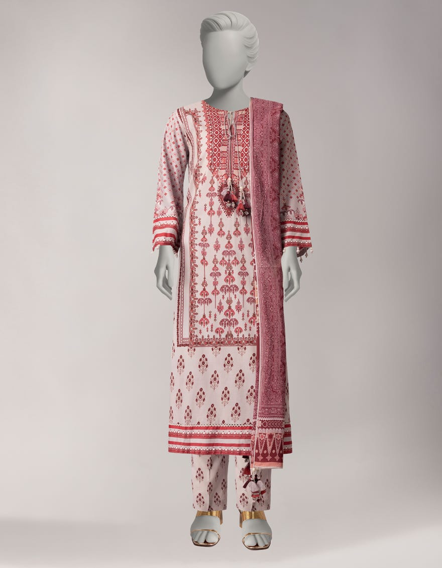 MULTICOLOR COTTON VISCOSE PRINTED UNSTITCHED 3PC