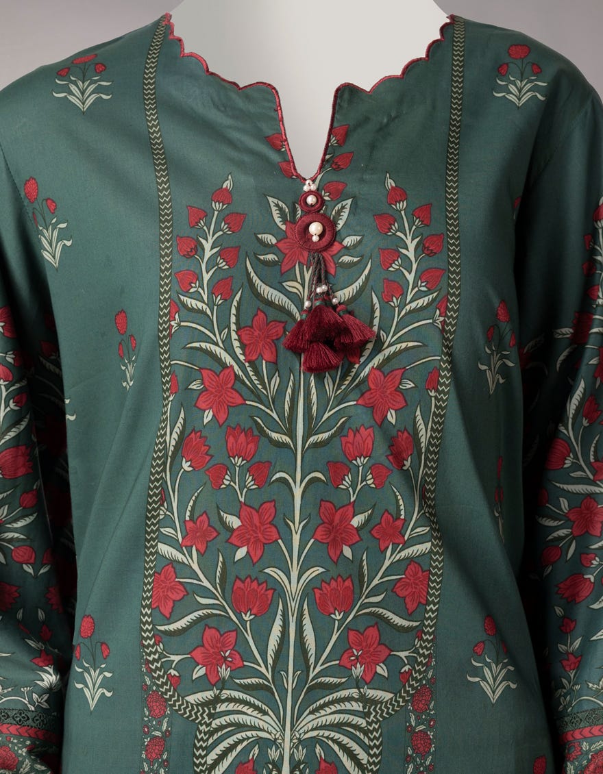 MULTICOLOR COTTON VISCOSE PRINTED UNSTITCHED 3PC