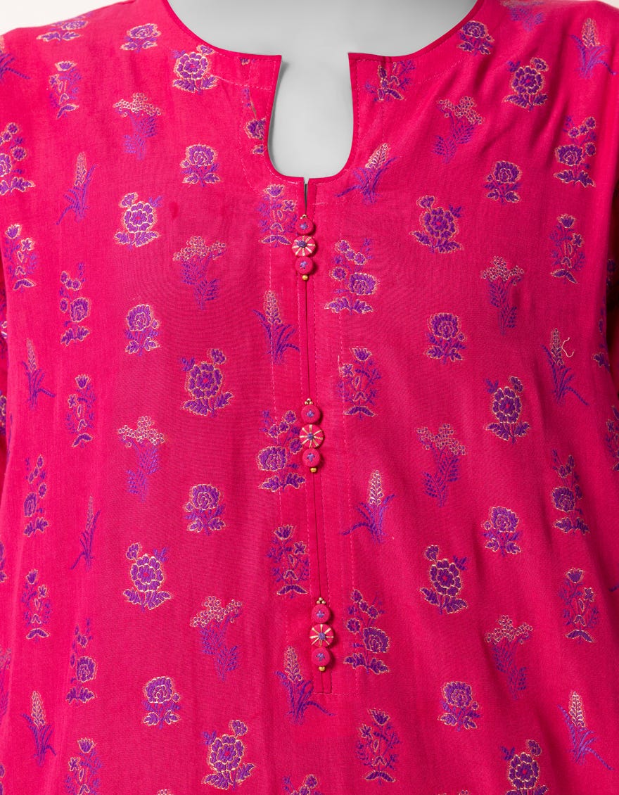 PINK JACQUARD DYED UNSTITCHED 3PC