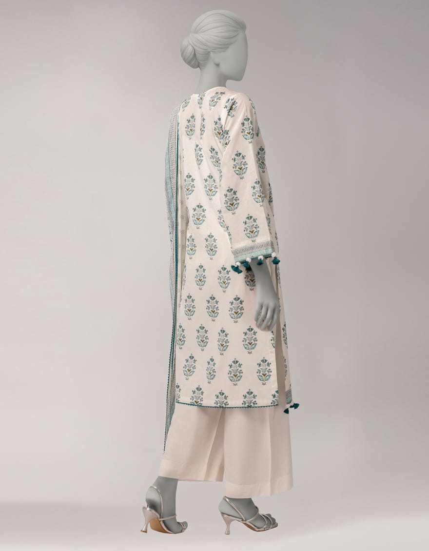 MULTICOLOR LAWN EMBROIDERED UNSTITCHED 3PC