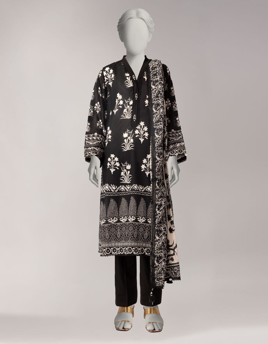 MULTICOLOR LAWN EMBROIDERED WOMEN UNSTITCHED 3PC