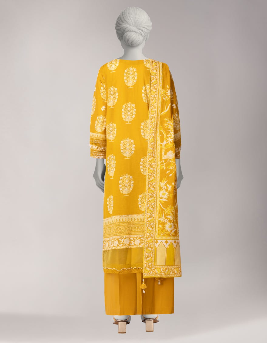 MULTICOLOR LAWN EMBROIDERED UNSTITCHED 3PC