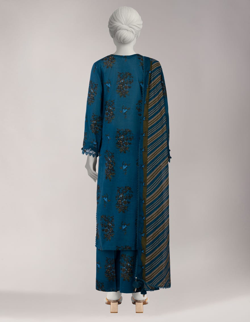 MULTICOLOR LAWN EMBROIDERED UNSTITCHED 3PC