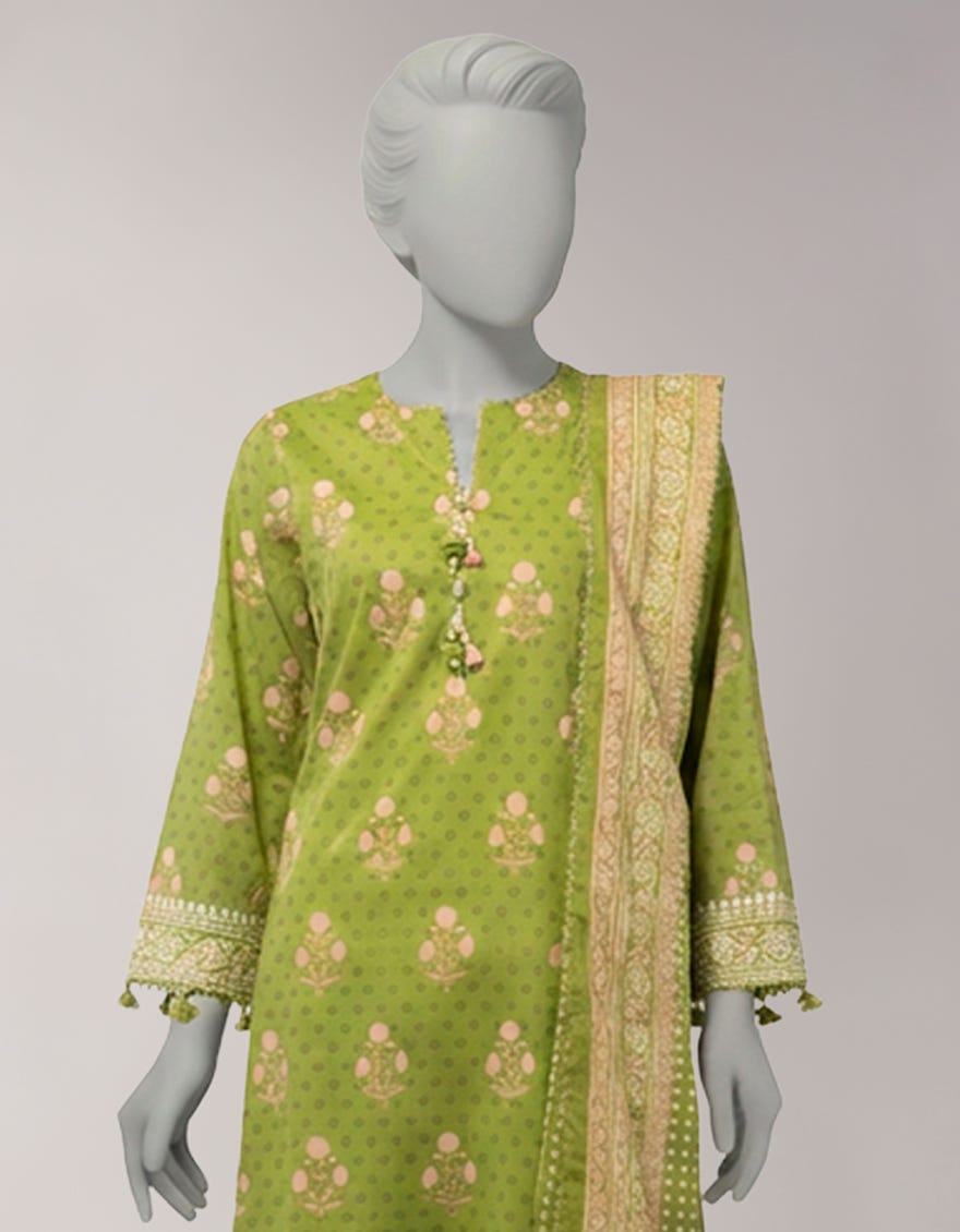 MULTICOLOR LAWN EMBROIDERED UNSTITCHED 3PC