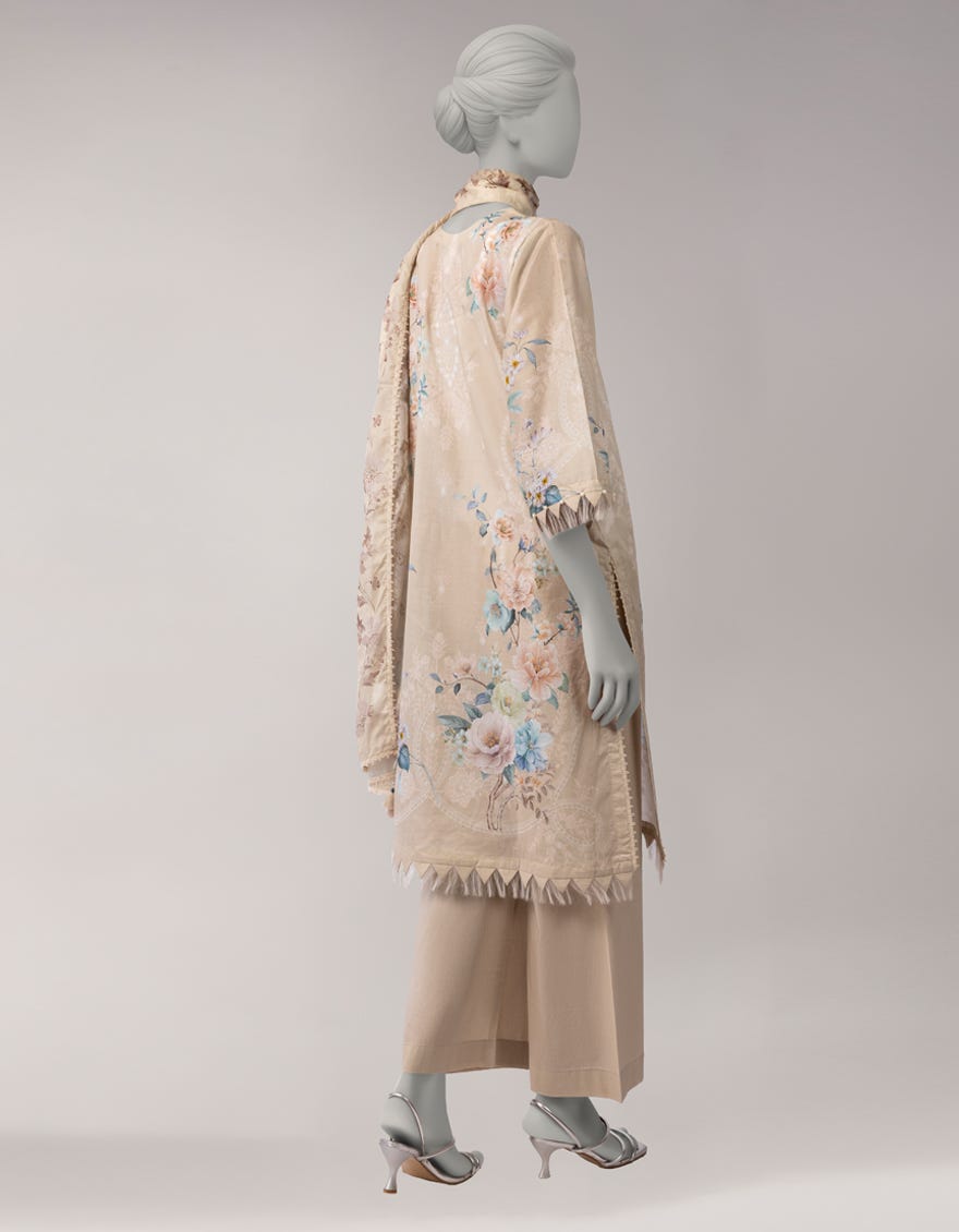 MULTICOLOR LAWN EMBROIDERED UNSTITCHED 3PC