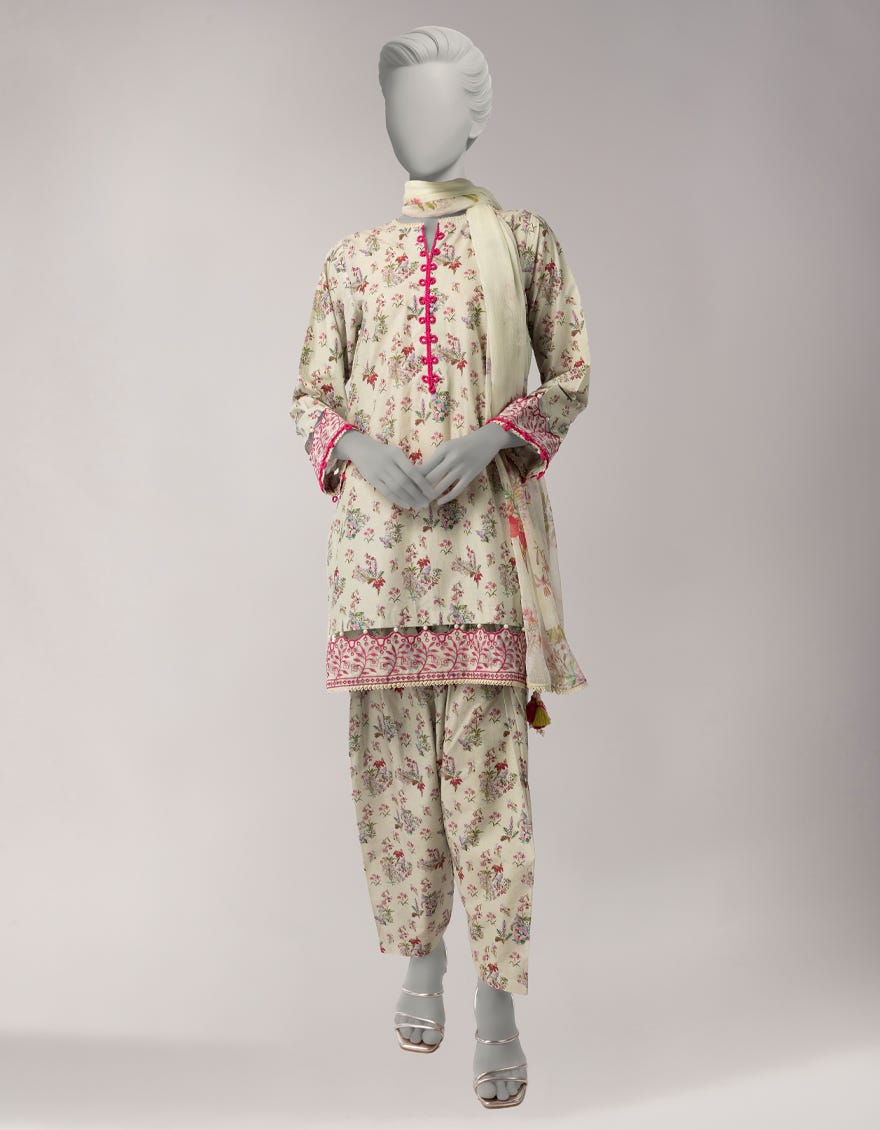 GREEN LAWN EMBROIDERED UNSTITCHED 3PC