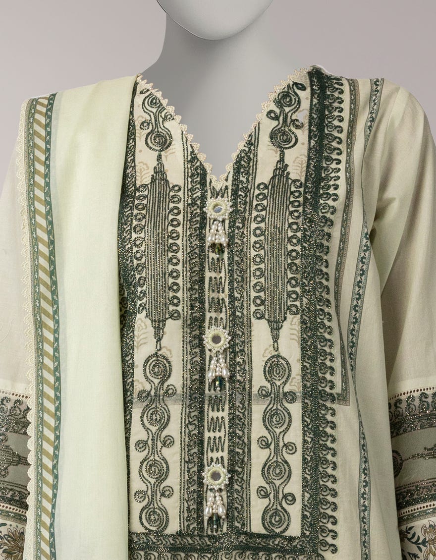 MULTICOLOR LAWN PRINTED 3PC UNSTITCHED