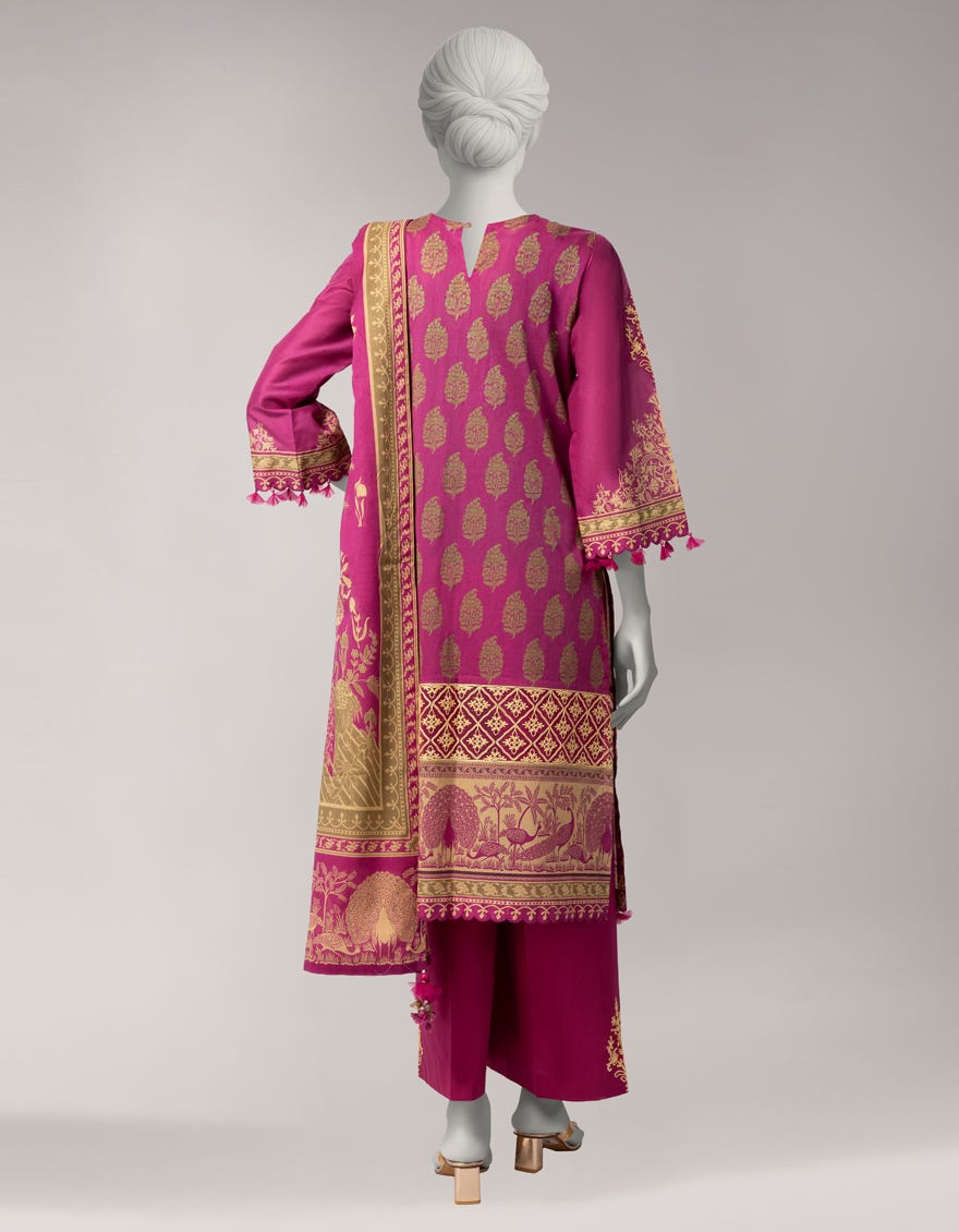 MULTICOLOR LAWN EMBROIDERED UNSTITCHED 3PC