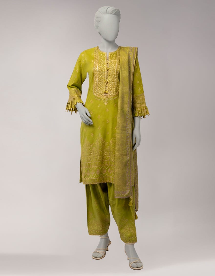 MULTICOLOR LAWN EMBROIDERED UNSTITCHED 3PC