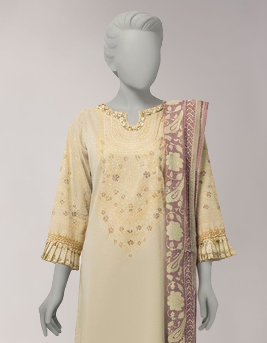 MULTICOLOR LAWN EMBROIDERED UNSTITCHED 3PC